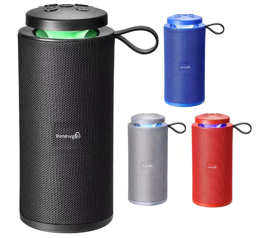 Renewgoo GooBlast Speaker Portable Bluetooth Wireless LED Lights Color-Changing